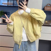 Korean Version Simple Women's Round Neck Solid Color Short Coat Spring Female Casual Loose Jacket Joker Little Overwear