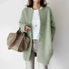 Autumn And Winter Solid Color Soft Knitted Jacket Slim Design Niche Loose Casual Button Jacket Women Cardigan