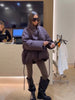 Vintage Lace-up Thicken Jacket Women Full Sleeve V-neck Belt Solid Outwear Female Winter Casual Lady Streetwear