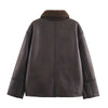 Woman Casual Street Style Jackets Women Lapel Single Breasted Pocket Decoration Coat Long Sleeve Winter Warm Jacket