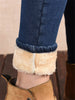 Winter Fleece Lined Denim Pencil Pants Women Thicken Warm Lamb Fluff Jeans High Waist Slim Vaqueros Big Size 34 Kot Pantolon