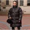 Printed Women's Winter Jacket Hooded Mid Length Padded Coat Belted Waist Padded Coat Vintage Leopard Print Winter Warm Wear