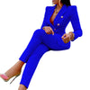 Autumn Winter Streetwear Women's Set Long Sleeve Blazer Pants Suit Office Lady Tracksuit Two Piece Set Fitness Outfits