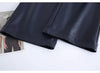 PU Leather Capri Pants Women Autumn Winter Chic Short PU Leather Pants Elegant LeatherTrousers