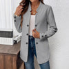 Autumn and Winter Women's Blazers Casual Suit Black Jacket Three-plate Double Button Top Office Coat for Female