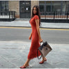 Elegant Women High Neck Cap Sleeve Midi Dress Glitter Fringe Hem Bodycon Pencil Dress Wedding Guest Cocktail Evening Gowns