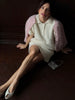 Lazy Style Wool Cardigan Women's Spring and Autumn Loose Round Neck Knitted Short Jacket Soft Long Sleeved Sweater