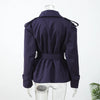 Khaki Lace Up Loose Windbreaker Women Vintage Lapel Long Sleeve Pockets Single Breasted Jackets Lady Daily Street Outerwear