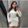 Solid Color Single Breasted Suit Jacket Woman Long Sleeve Waist Cinched Irregular Hem Casual Coats Versatile Women's Jackets