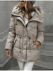 4 Colors Stylish Casual Padded Zipper Cozy Thickened Warm Winter Hooded Cotton Coat Women Chic Female Outerwears