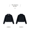 Women's Vintage Elegant Denim Skirt Set Long Sleeve Lapel Denim Jacket Split A-line Skirt Office Lady Denim Suits M8307