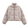 Women Hooded Thicken Warm Cotton Jacket Zipper Glossy Snow Winter Loose Female Coat Lace Up Casual Down Puffer Outwear