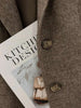 Retro Woolen Suit Jacket Women Long Sleeves Singel Breasted Brown Color Pocket Chic Blazers Office Lady Clothing 2DB2124