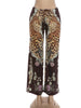 Leopard Flower Print Pants Women Hottie Drawstring Midnight Party Streetwear Autumn Daily Chic Bottoms