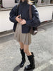 Korea Short Outerwear Woman Casual Loose Lazy Chic Long Sleeve Cotton Blends Windbreaker Coats Thin Thench