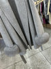 Natural Fox Fur Thick Double-sided Wool Coat Female Short Autumn Winter Loose Lace-up Woolen Coats Women Overcoats