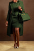 Women's Set Full Sleeve Long Blazer Coat+ Long Dress Suit Winter Streetwear Two 2 Piece Set Africa OL Work Outfits