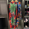 Pleated Floral Printting Women's Dress Autumn Long Sleeve Elastic Casual Famale Clothing 2DB4652