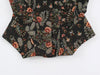 Floral Print Fitted Short Jacket Women Casual Stand Collar Long Sleeves Button Outerwear Lady Autumn Party Daily Coat