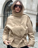 Women Stand Collar Spring Woolen Coats Single Breasted Loose Female Long Sleeve Jacket Office Lady Street Short Coat