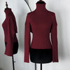 Knitwear 2 Piece-Set Female Vest Ribbed Turtleneck And Casual Patchwork Cover up Outfits Women's Knit Pullover Top