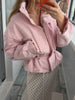 Floral Print Zip Button Stand Collar Quilted Jacket Drawstring Waist Oversized Autumn Women Coat Casual Chic Lady Outerwear