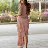 French Elegant Deep V Neck Slim Prom Dresses Spring Solid Spliced Tassel Long Dress Woman Long Sleeve Autumn Maxi Dress