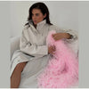 Street Women's Long Trench Coats Loose Stand Collar Single Breasted Full Sleeve Slit Windbreaker Autumn Lady Commute Jacket