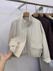 Korean Short Stand-up Collar Jacket Women's Loose Windbreaker Coat Spring Autumn Leisure Tooling Jacket Coat Female Overwear Top