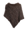 Women's 100% Real Natural Rabbit Fur Knitted Pullover Poncho Lady Cape Genuine Fur Shawl Warm One Size