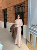 Vintage Knitted Midi Dress Y2K Autumn Slim with Scarf Long Sleeve Dress Female Korean Streetwear Chic All Match Female Vestidos