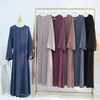 Ramadan Arabic Muslim Women Modest Dress Elegant Dubai Plain Abaya Islamic Church Clothing Loose Turkey Solid Robe