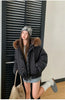 Warm Down jacket Ladies Pai Overcome Winter Cotton Padded Coat Women Parkas Horn Hooded Outcoat Big fur collar Overcoat