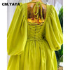 Women Long Lantern Sleeve Square Collar Big Swing Long Maxi Dress Fall Birthday Sexy Party Evening Dresses Vestidos