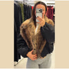 Women's Warm Faux Fur Spliced Cotton Coats Loose Lapel Long Sleeve Pockets Thicken Jacket Winter Lady Chic Outwear