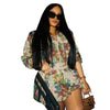 Women's Dress Set Long Sleeve Floral Print Tops Jackets and Mini Skirt Suit Fall Winter Two 2 Piece Sets Outfits