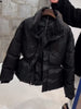 Casual Solid Women's Cotton Coats Back Zippers Stand Collar Thicken Waist Jackets Autumn Winter Lady Outwear
