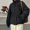 Women's Jacket Korean Version Stand Collar Short Cotton-padded Jacket Thickening Warm Parkas Winter Vintage Coat