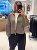 Casual Solid Loose Knit Coat Women All-match Lapel Zippers Full Sleeve Lady Coats Female Autumn Winter Lady Outwears