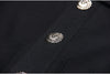 Sml Elastic Knitted Solid Color Flip Collar Button Back Zipper Large hem Pleated Casual Women's Dress