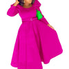 Autumn Stylish Women Evening Party Dress Long Puff Sleeve Elegant Pleated A-Line Gowns Birthday Wedding Celebrate Robes