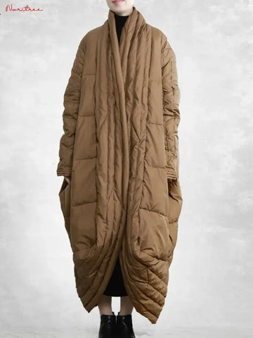 Cocoon Thicker Warm Duck Down Coats Women's Fluffy Down Coat Female Winter Bat Sleeved Oversized Warm Down Parkas wy1814