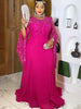 Plus Size African Wedding Party Dresses for Women Dashiki Sequin Long Sleeve Evening Gown Elegant Muslim Maxi Dress
