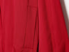 Red Short Jacket For Women Loose Fit V Collar Long Sleeve Coat Spring Autumn Female Street Outerwear
