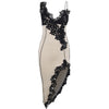 Sexy Lace Party Dress Women Deep V-Neck Irregular Chic Patchwork Design Skinny Maxi Bodycon Midnight Stretch Clubwear