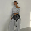 Loose Fit Lace Pants Women's Elastic High Waist Lounge Trousers Spring Lady Bohemian Casual Bottoms