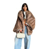 Women's Elegant Fake Fur Jacket Winter Sleeve Bell Lapel Long Sleeve Coat Daily High Street Lady Outwear
