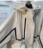 European Goods Ribbon Stitching Contrast Jacket Women's Spring and Autumn Leisure Loose Slim Short Trench Coat