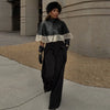 Women's Coat Stand Collar Single Breasted Ruffle Hem Patchwork Female Cape Early Spring Chic Holiday Lady Capes