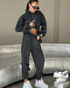 Autumn Women's Tracksuit with Zipper Cotton Oversize White Casual Two Piece Set Women Classic Sports Trouser Suits for Women